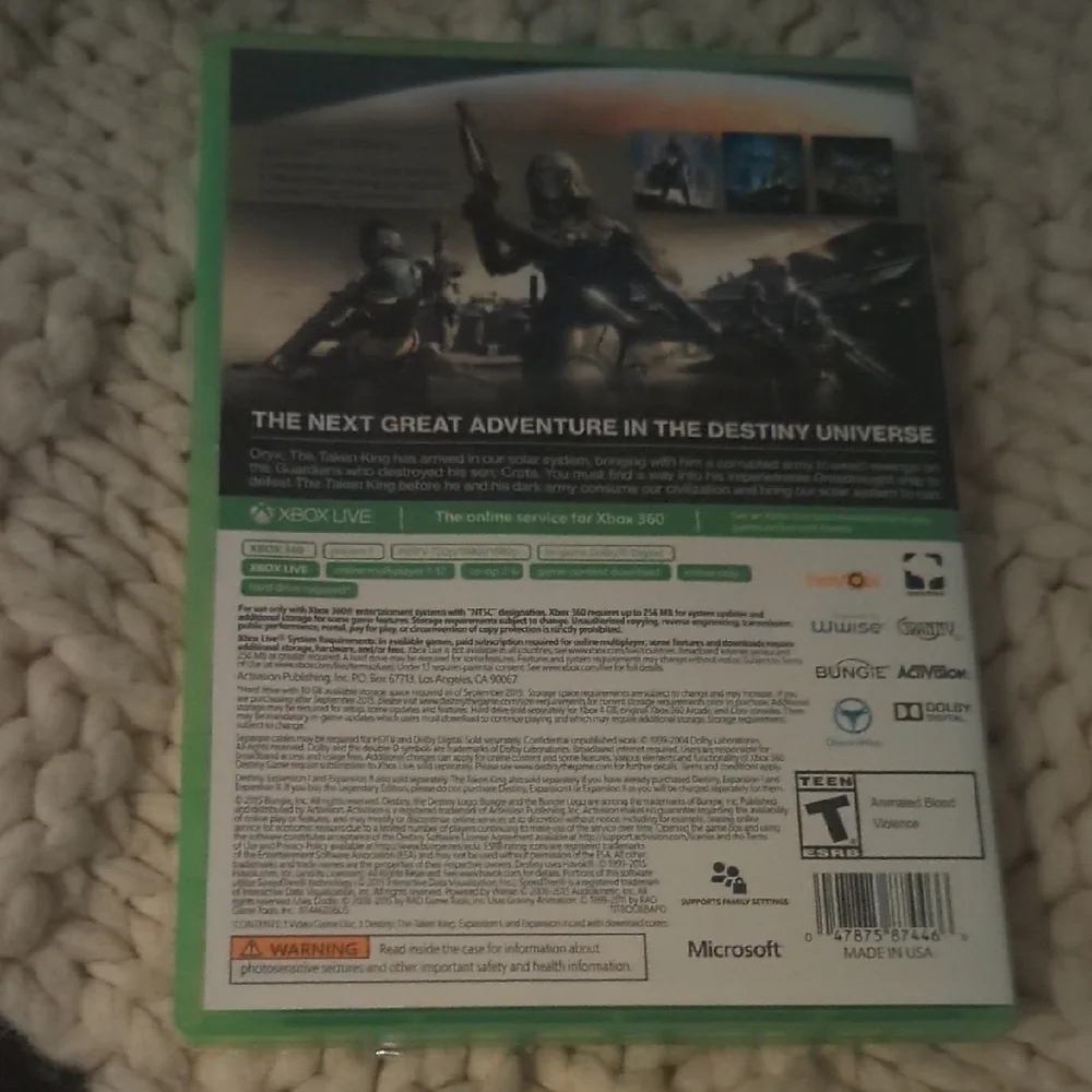 Destiny: The Taken King for Xbox 360 - Green Case